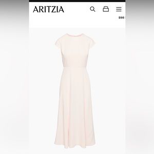 Aritzia Babaton Hampton Dress size 0 soft blush pink